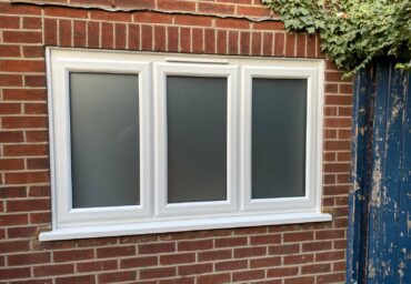 upvc casement window with frosted glass