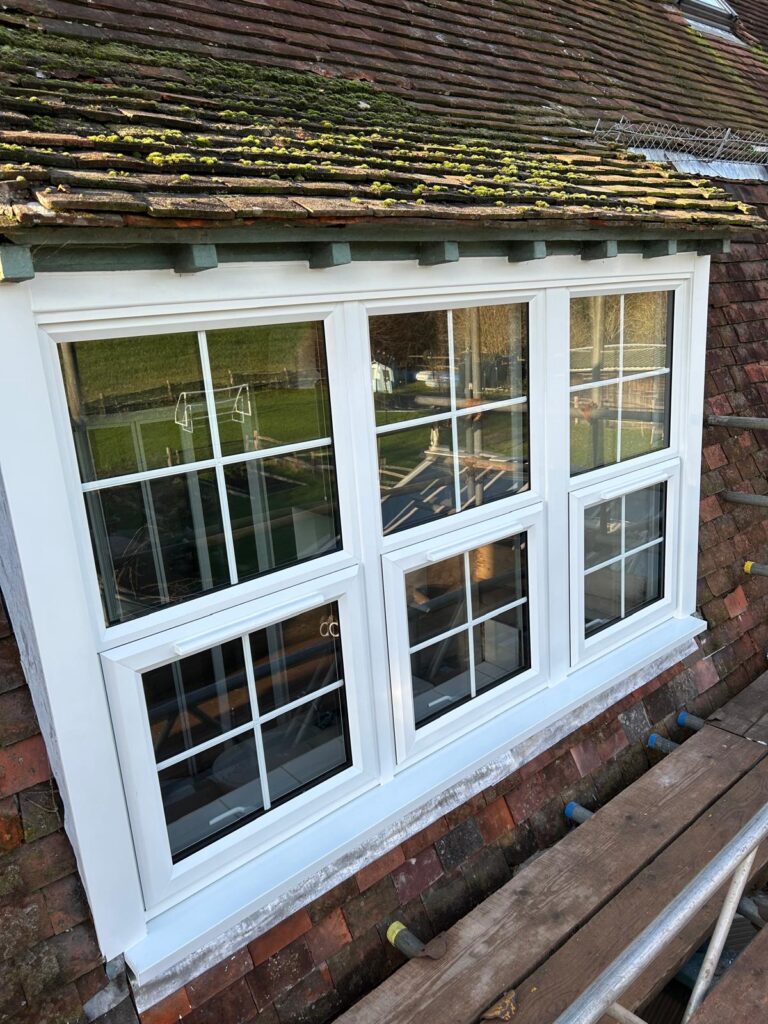 New uPVC windows installed in Hailsham, providing improved energy efficiency, security, and a modern look.