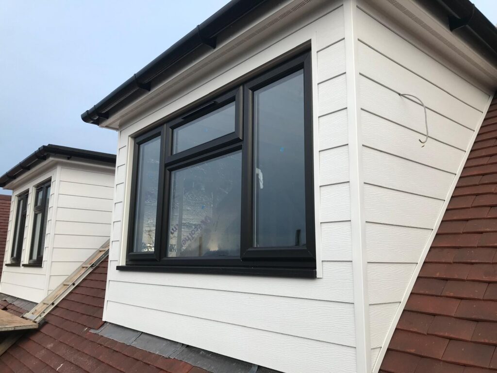 new upvc windows installed with cladding around in worthing