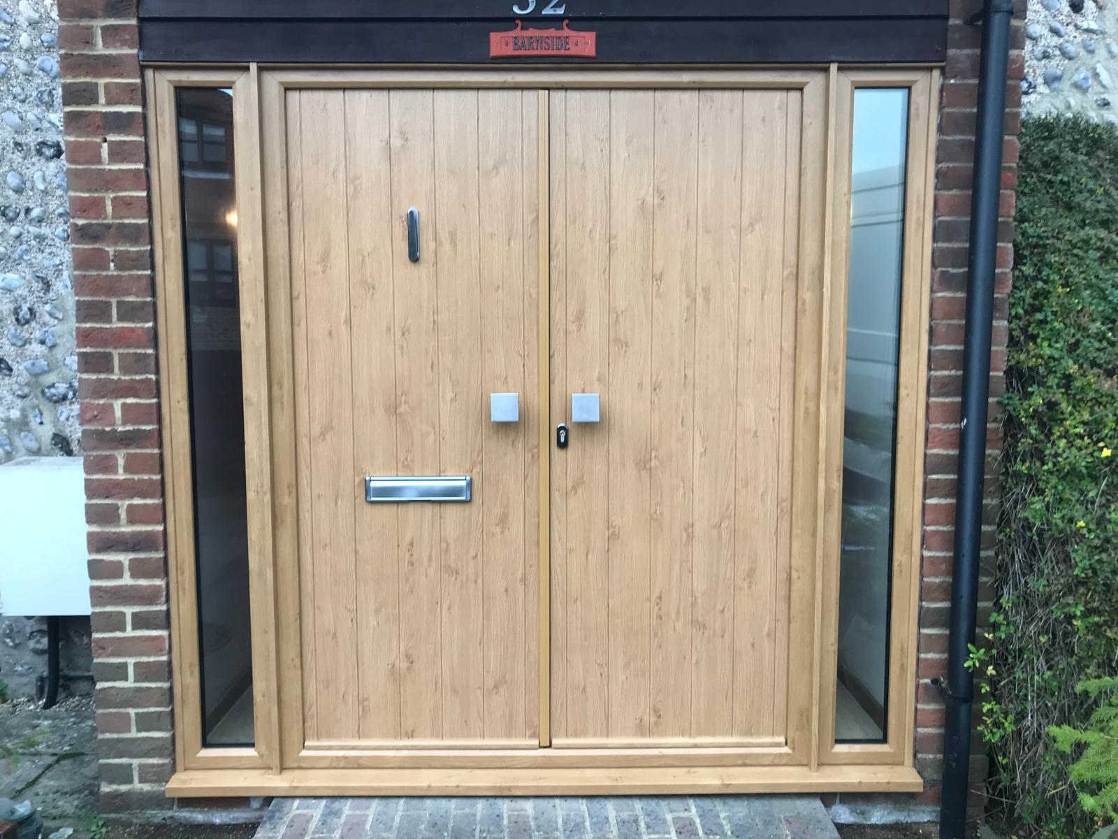 new oak double composite doors