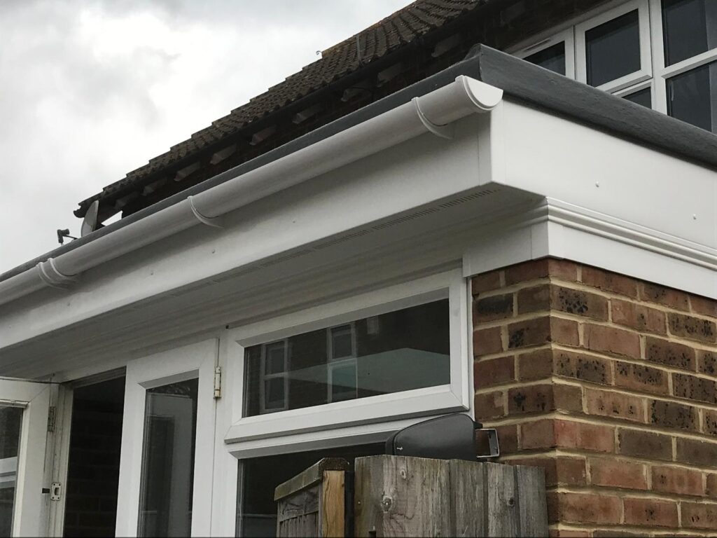 roofline with guttering and fascia
