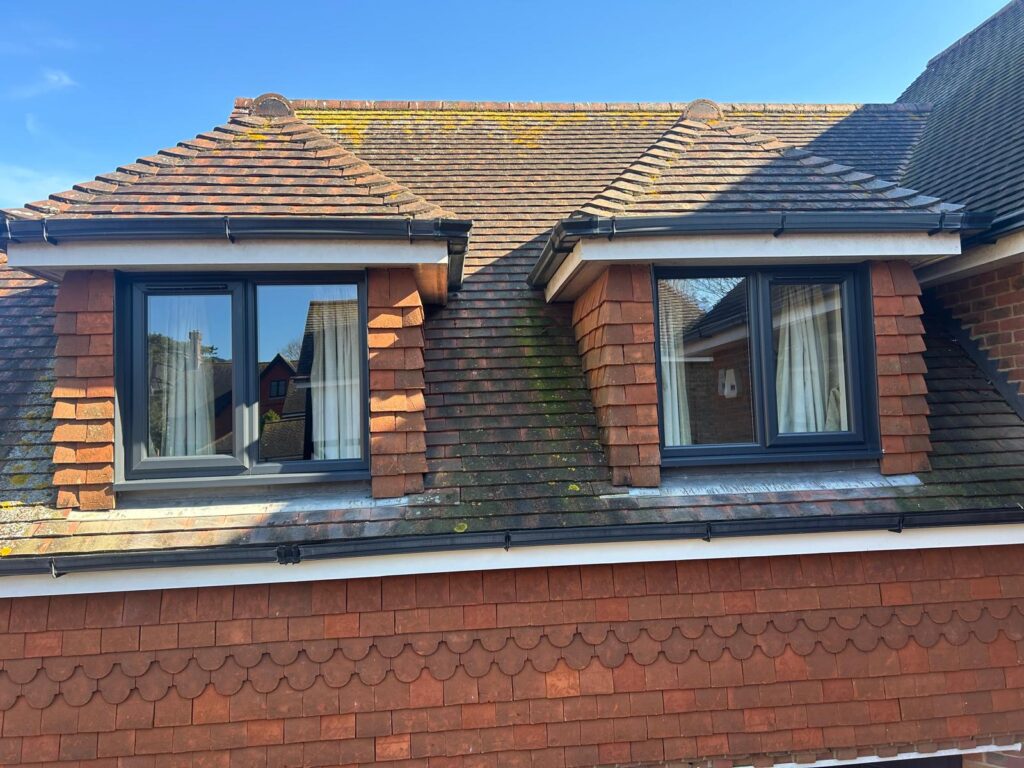 upvc windows installed in new black out and white in