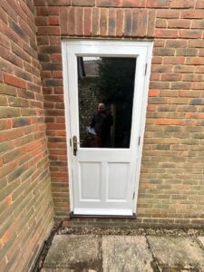 Wooden door before installation