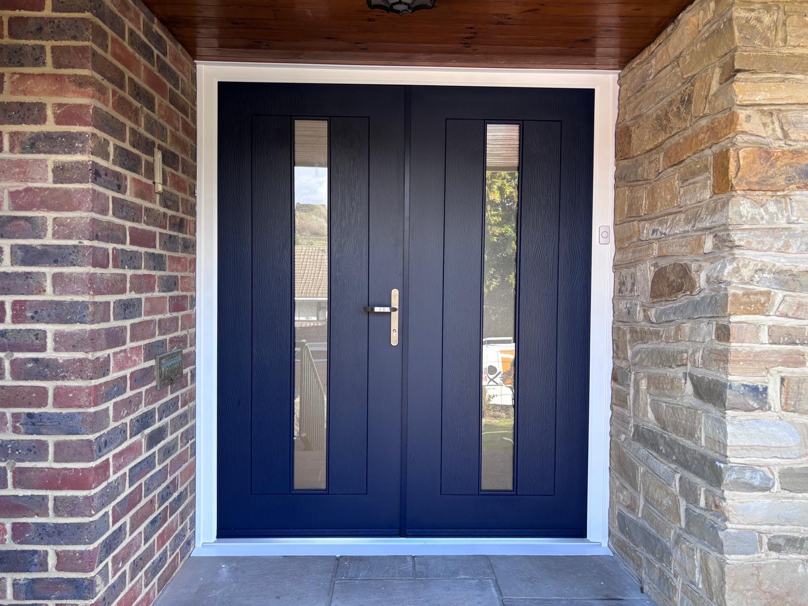 High-security Rock Composite Door with reinforced frame and multi-point locking system.