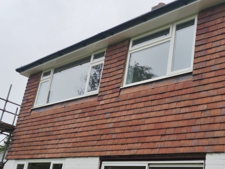 fascia and soffit installed with new upvc windows