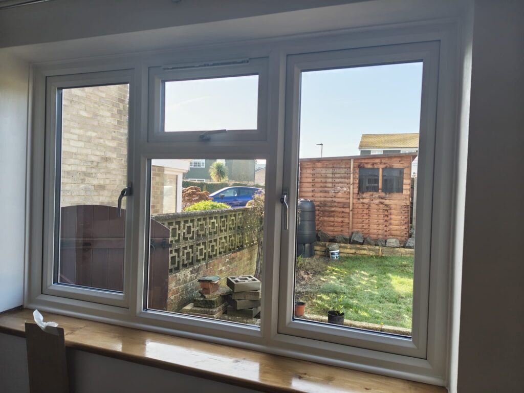 Energy efficient uPVC double glazed windows installed on a residential property