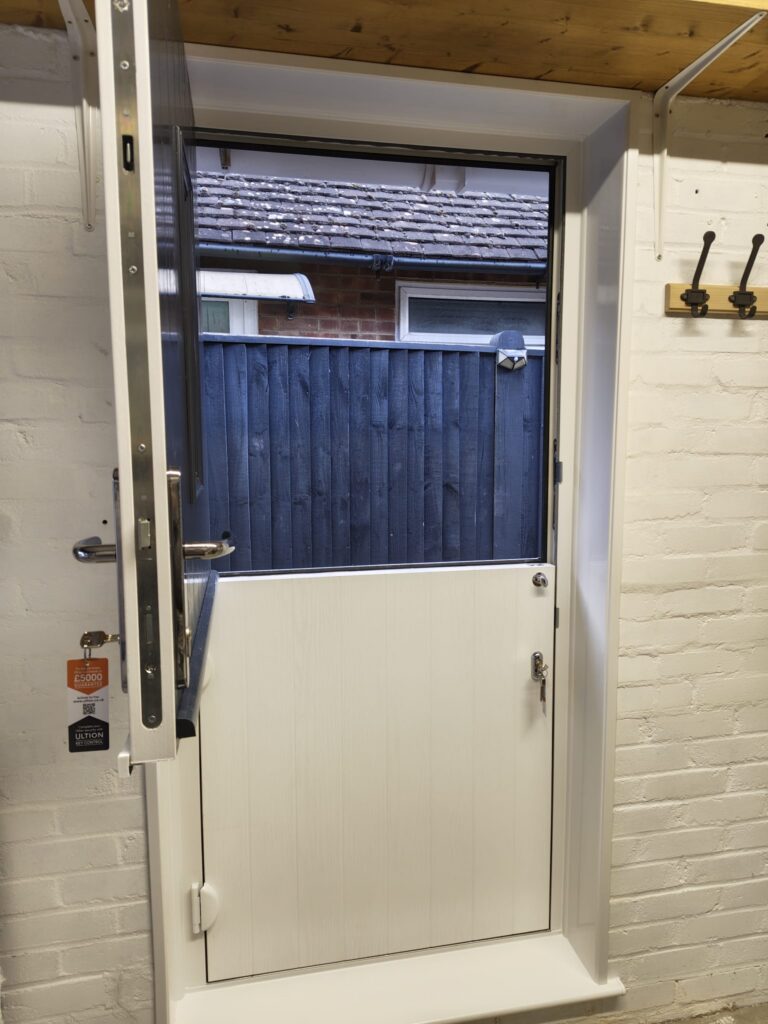inside new stable composite door white