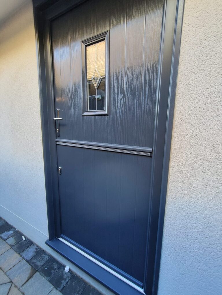 new composite stable door installed into new brick knockout
